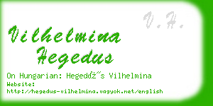 vilhelmina hegedus business card